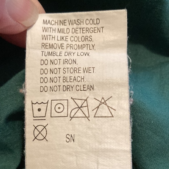 Columbia Sportswear Co; Green & Grey; Hooded (4) Botton Pullover Wind Jacket; - Picture 6 of 6